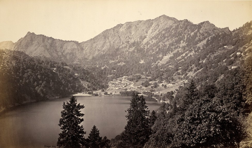 View of Nainital from Tallital in 1865
